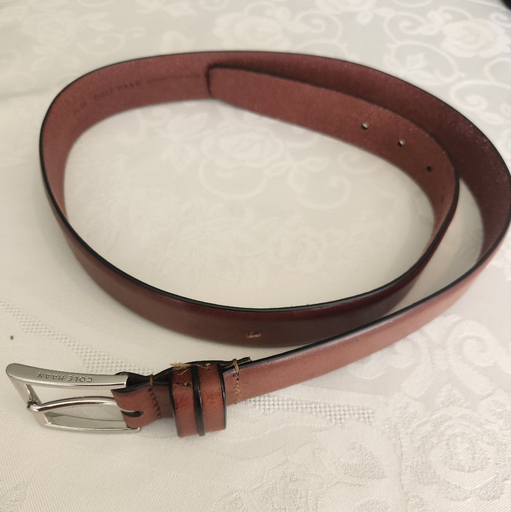 EUC Cole Haan light brown leather belt size 36